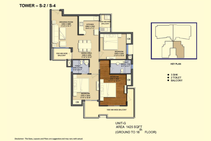 solitairian city 3bhk 3t 1425sqft